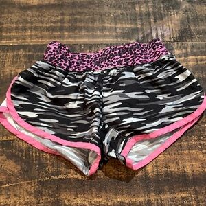 Nike Kids Black and Pink Patterned Shorts